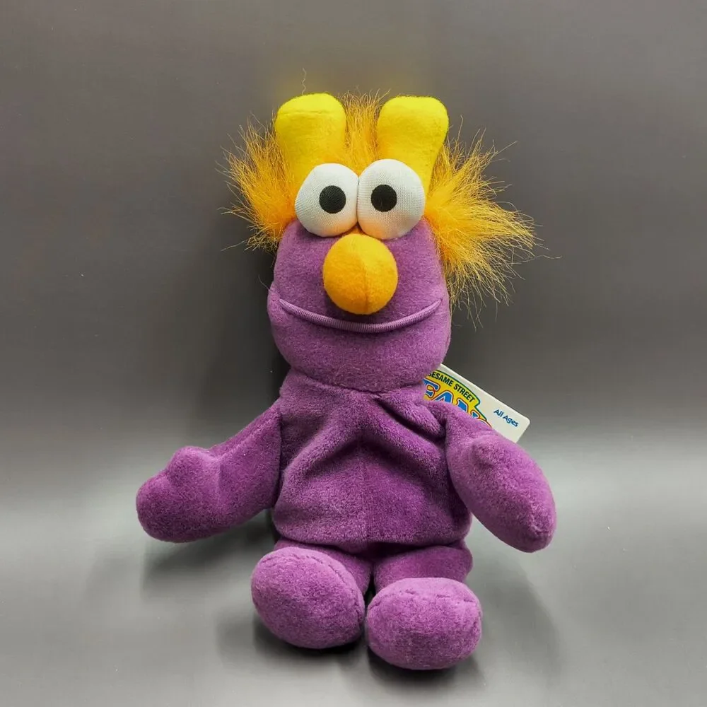 Vintage 1997 Tyco Sesame Street Beans Purple Honker Plush Toy Bean Bag 8